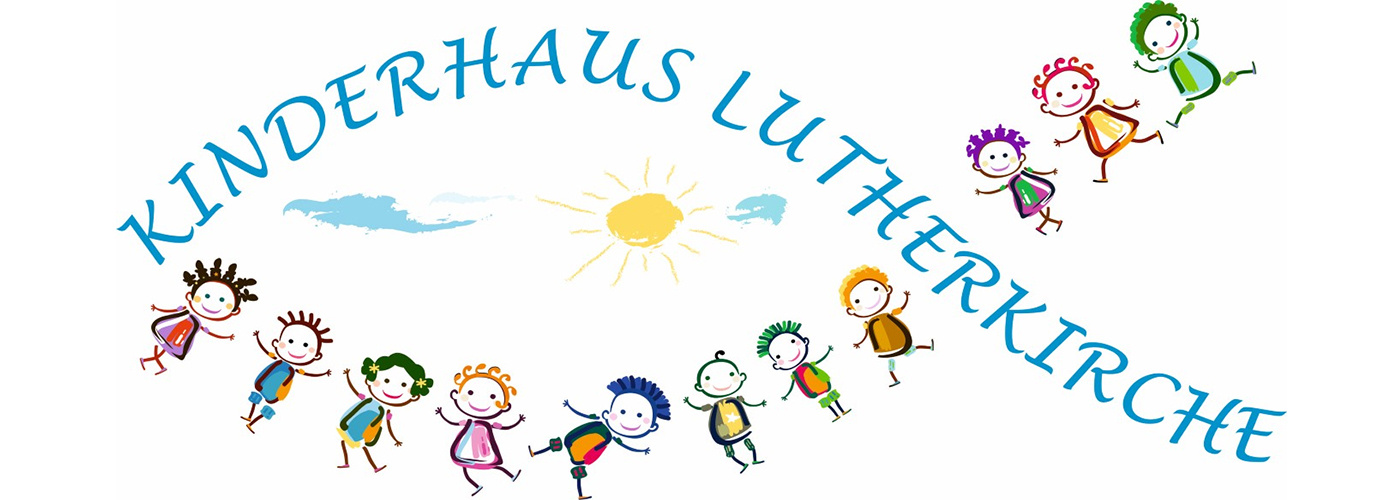 Das Logo des Kinderhauses in Fischform mit Kindern in Clipart
