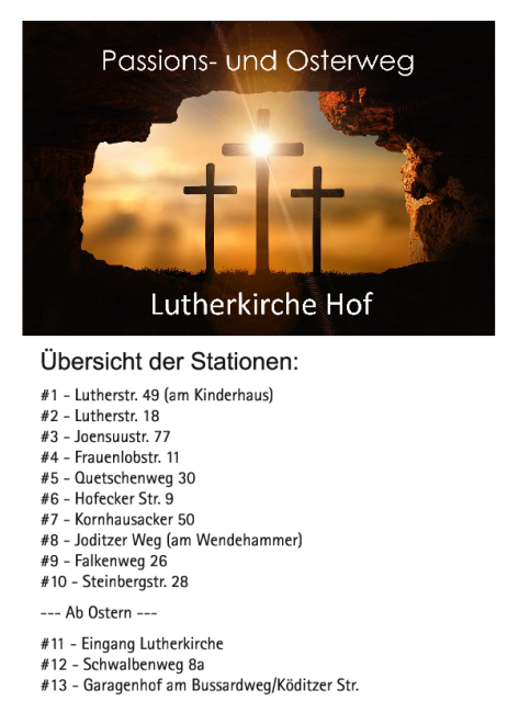 Stationen des Passions- und Osterwegs